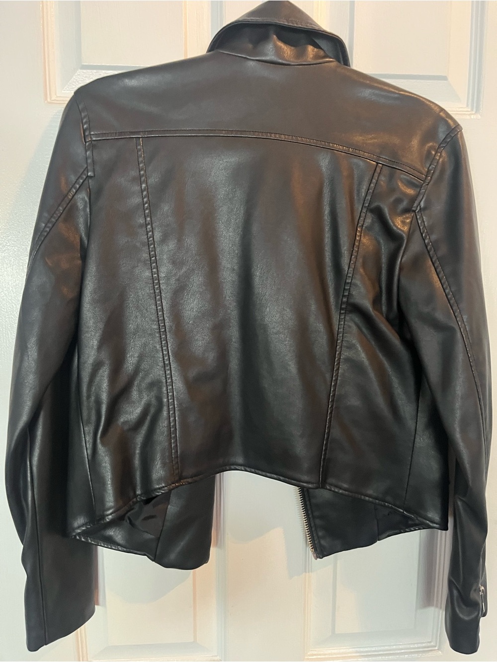 H&M Black Faux Leather Biker Jacket - Picture 3 of 3